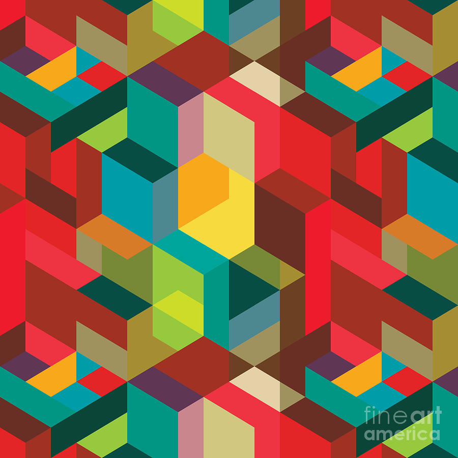 Template Digital Art - Seamless Pattern With Decorative by Emirilen Template Digital Art - Seamless Pattern With Decorative by Emirilen