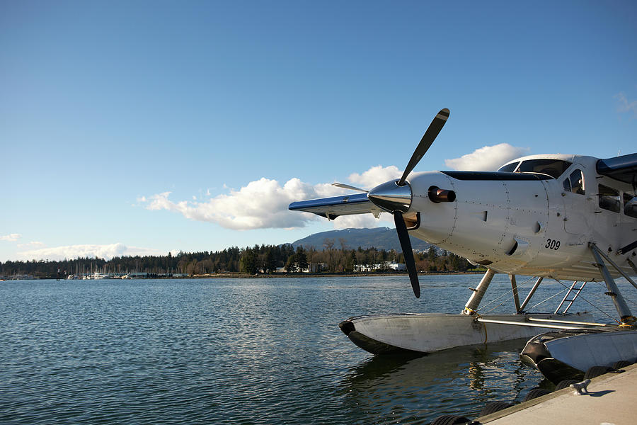 Nature Digital Art - Seaplane In Harbour, Vancouver, Canada by Peter Muller