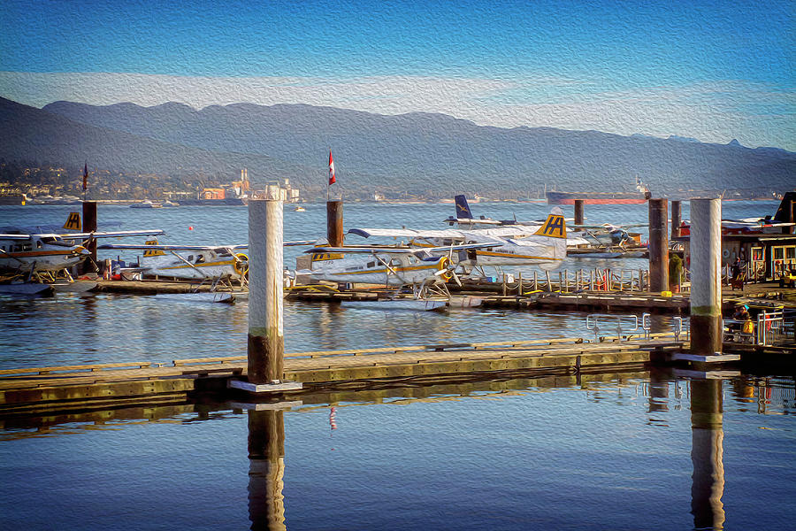 Airplane Photograph - Seaplanes at Coal Harbour Vancouver Canada by Carol Japp