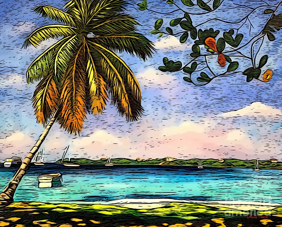 Seascape beach Digital Art by Laura Forde