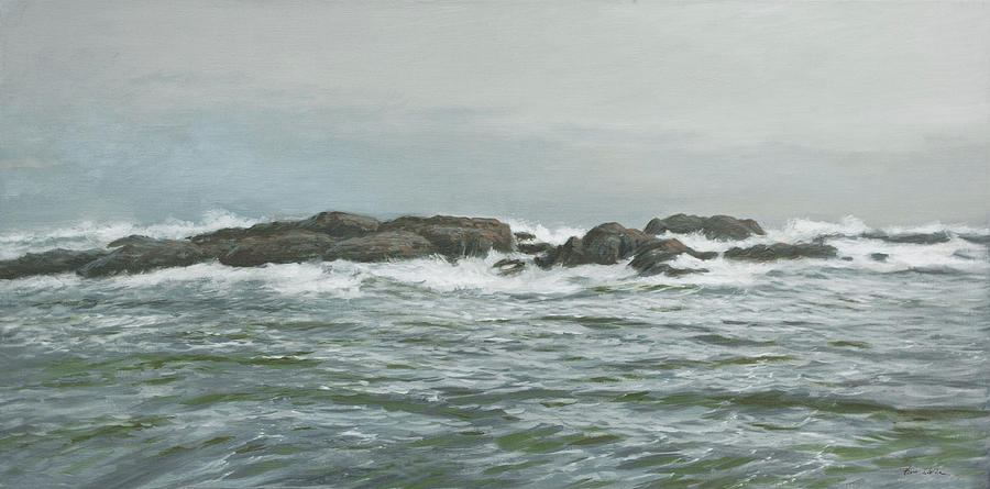 Seascape from Verdens Ende Painting by Hans Egil Saele