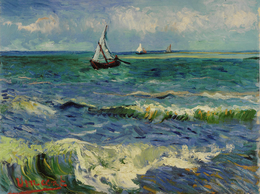 Boat Painting - Seascape Near Les Sainte Marie by Masters Collection