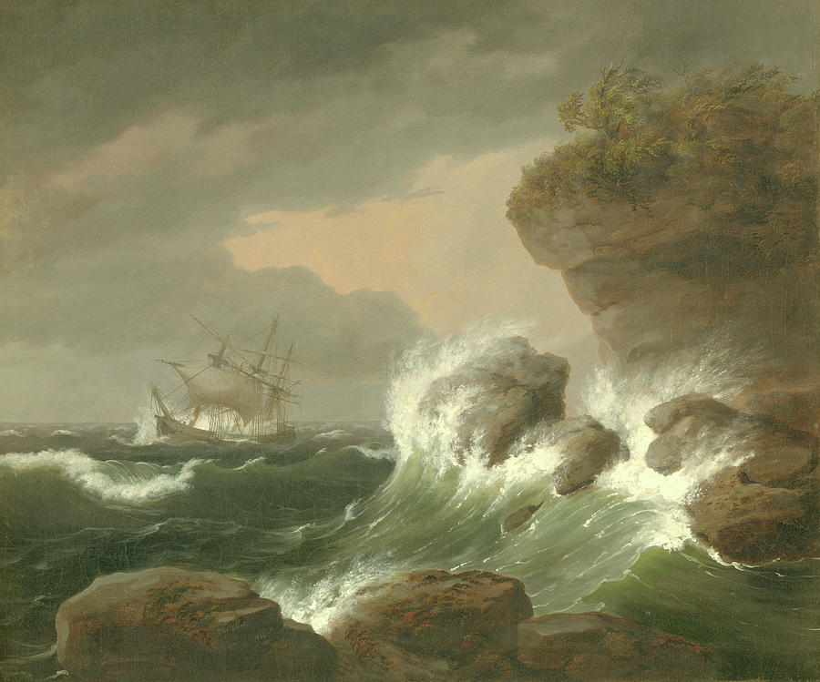 Seascape, 1835 Painting by Thomas Birch