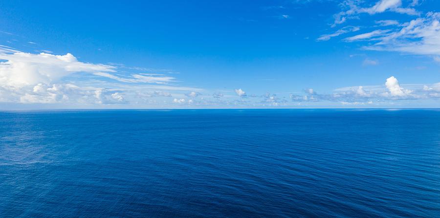 Nature Photograph - Seascape With Sea Horizon by Levente Bodo