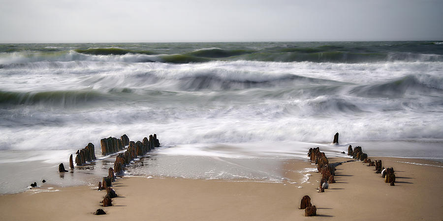 Seascape With Wooden Groynes Photograph by Bodo Balzer
