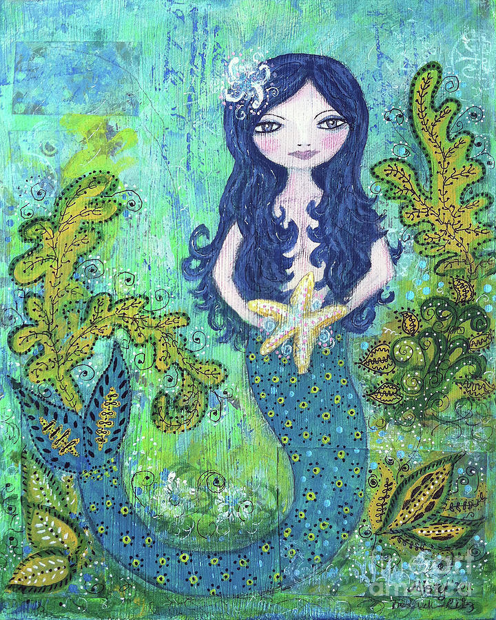 Seashore Series - Mermaid 1 Painting by Misty Frederick-Ritz - Fine Art ...