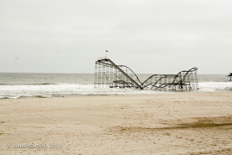 Seaside Heights #3, Jet Star Roller Coaster Photograph by Ann Murphy