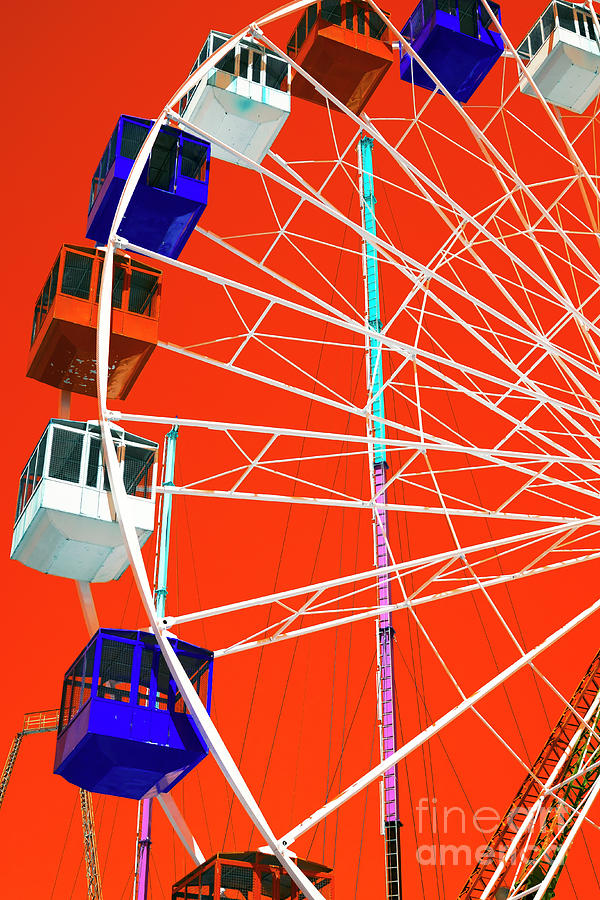 Seaside Heights Ferris Wheel Pop Art Photograph by John Rizzuto