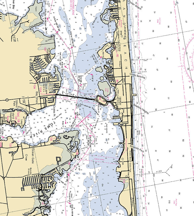 Nautical Chart Map on Tile for Custom Coastal Kitchen backsplash