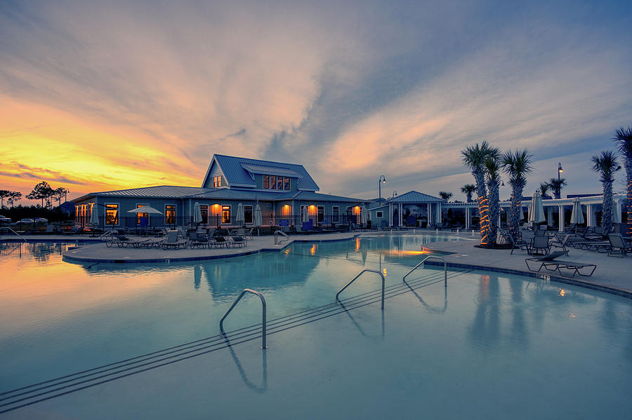 Sunset Photograph - Seaside Pool by Nick Noble