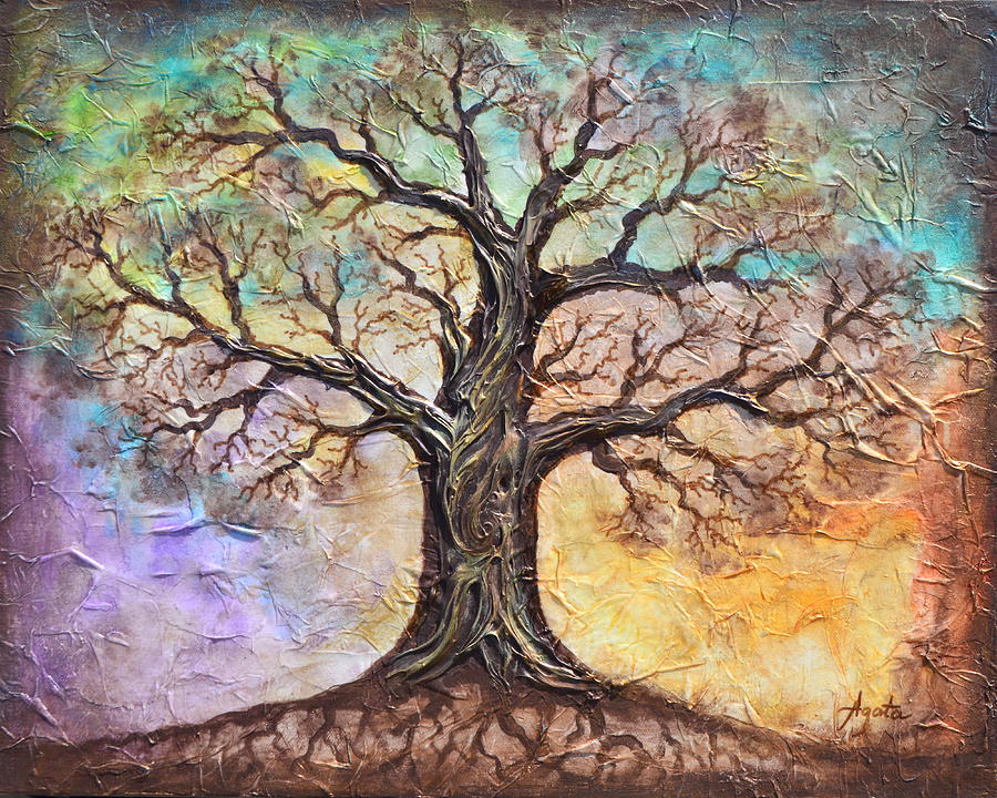 Tree Painting - Seasons of Life by Agata Lindquist