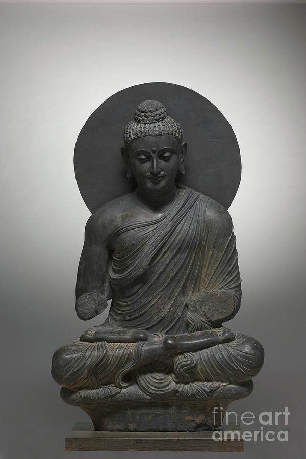 Seated Buddha, From Gandhara, Kushan Period Photograph by Pakistani School