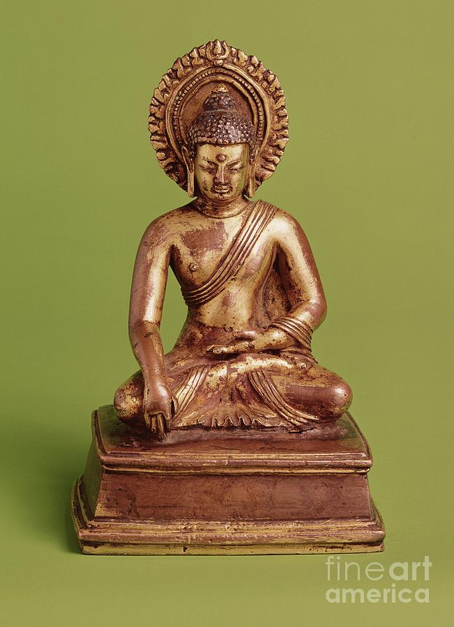Seated Buddha, Gilt Bronze Photograph by Nepalese School