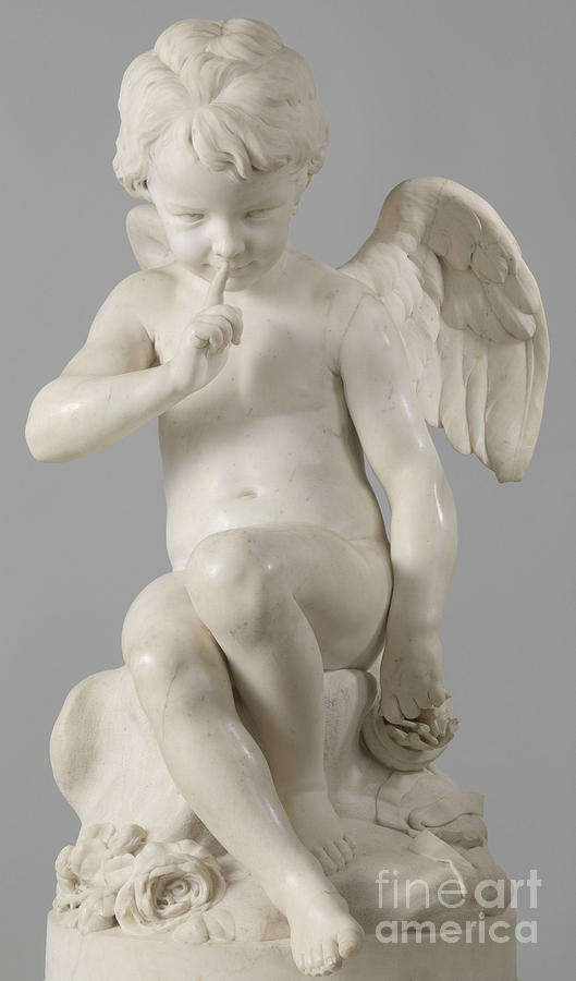 Seated Cupid, 1757 marble Sculpture by Etienne-Maurice Falconet