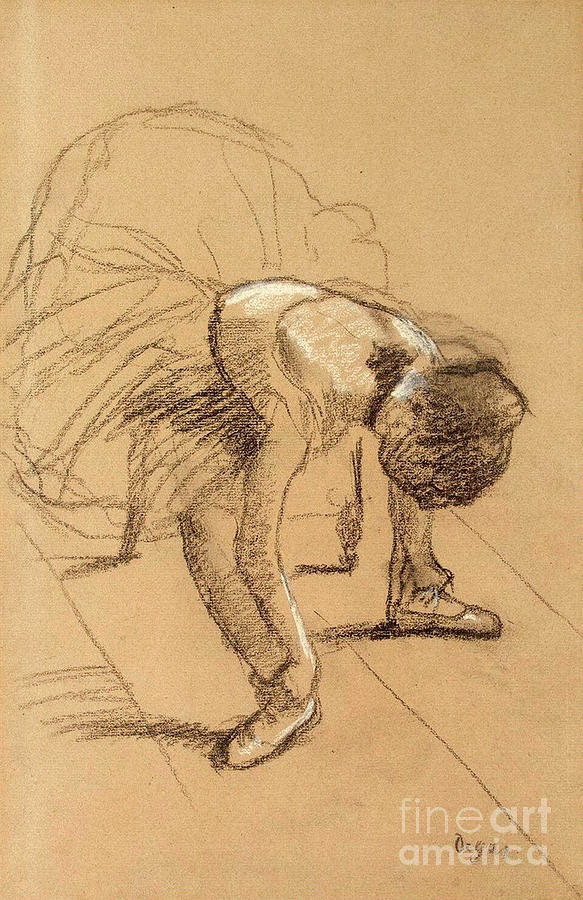 Seated Dancer Adiusting Her Shoes Drawing by Heritage Images