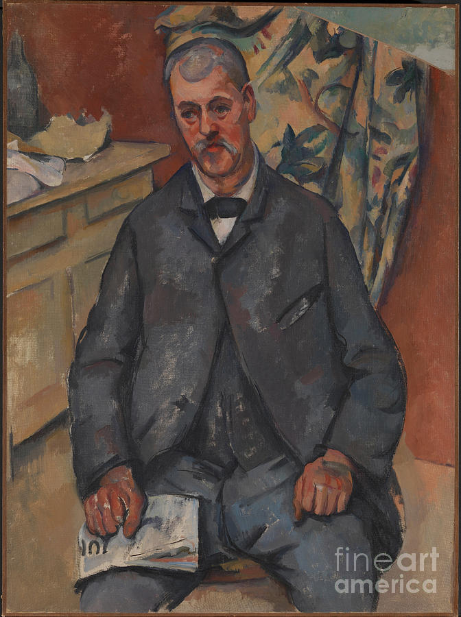 Seated Man. Artist Cézanne, Paul Drawing by Heritage Images