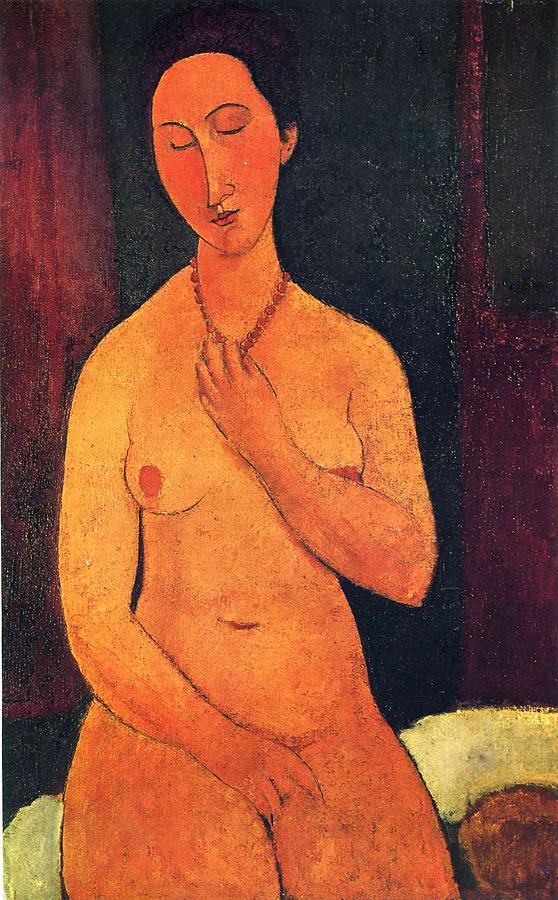 Seated Nude - 1917  Pc - Painting  Oil On Canvas Painting