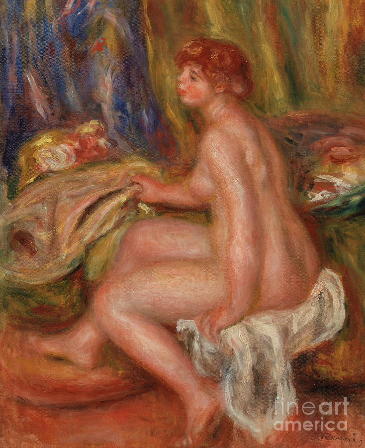 Seated Nude in Room, 1917 Painting by Pierre Auguste Renoir