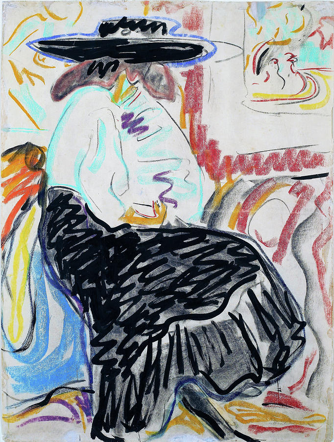 Ernst Ludwig Kirchner Painting - Seated Woman In The Studio - Digital Remastered Edition by Ernst Ludwig Kirchner Ernst Ludwig Kirchner Painting - Seated Woman In The Studio - Digital Remastered Edition by Ernst Ludwig Kirchner