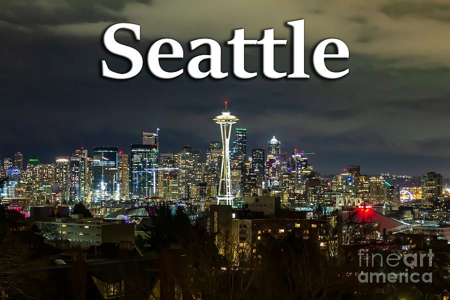 Seattle Photograph - Seattle at Night by G Matthew Laughton Seattle Photograph - Seattle at Night by G Matthew Laughton