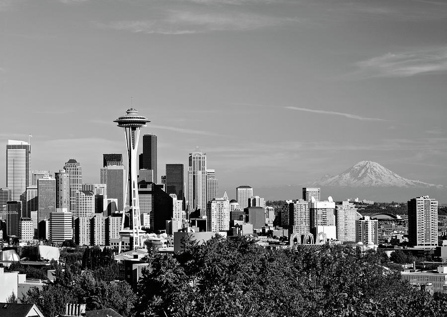 Seattle Photograph - Seattle Cityscape, Seattle, Washington 02 by Monte Nagler