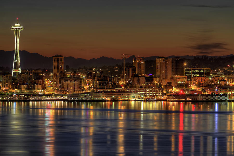 Seattle Downtown Skyline From Alki Photograph by David Gn Photography