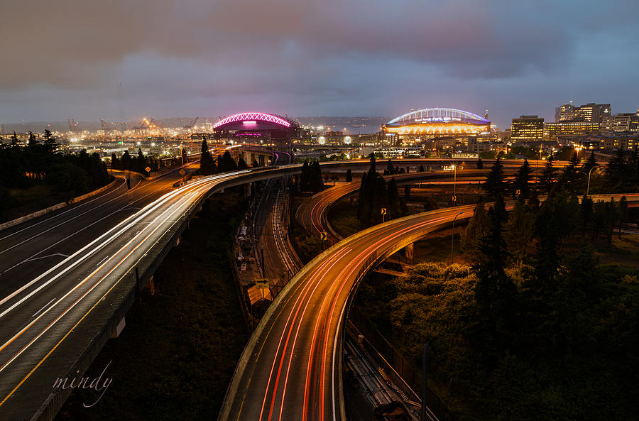 Night View Photograph - Seattle Night by Mindy Yang