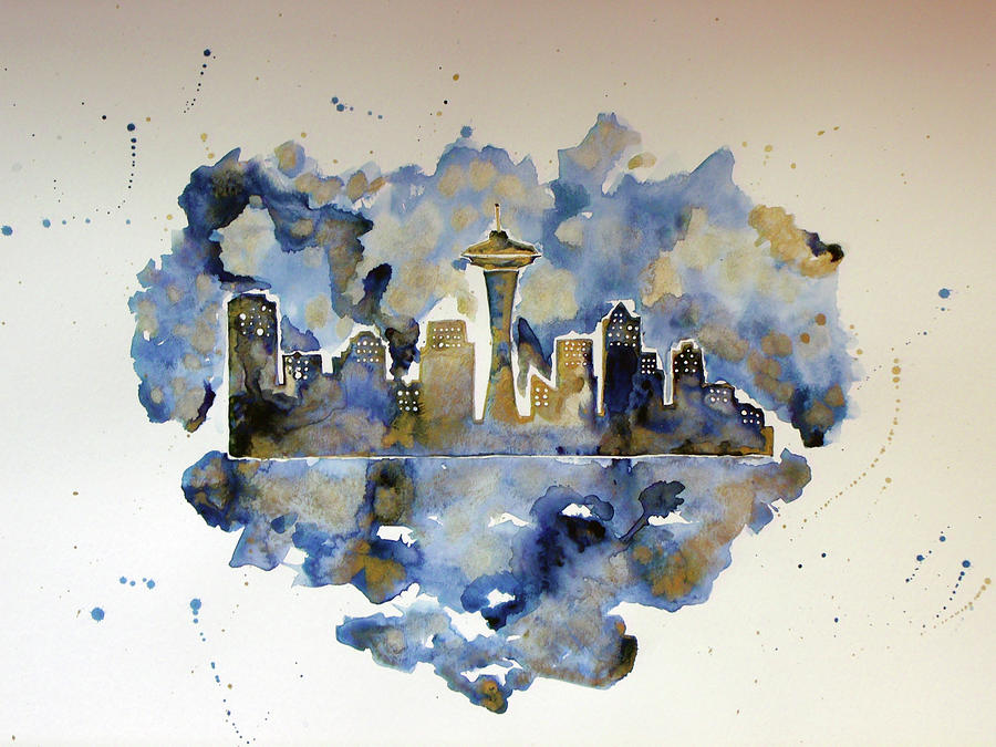 Seattle Painting - Seattle On My Mind by Lauren Moss