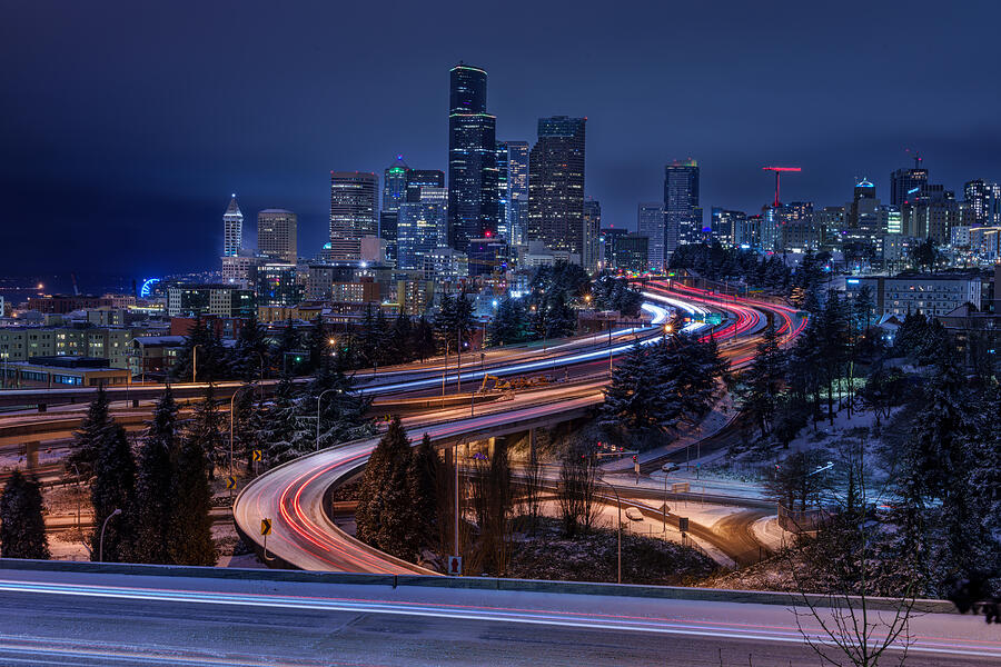 Winter Photograph - Seattle by Paige Huang