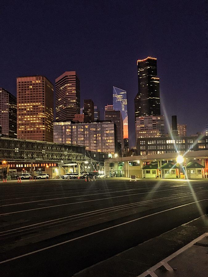 Seattle Skyline from Ferry Terminal Photograph by Jerry Abbott