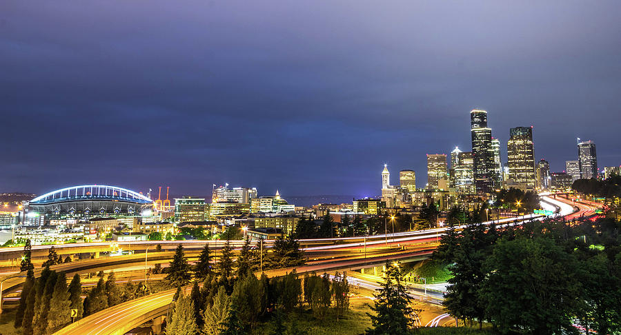Seattle Skyline Photograph by Jordan Hill