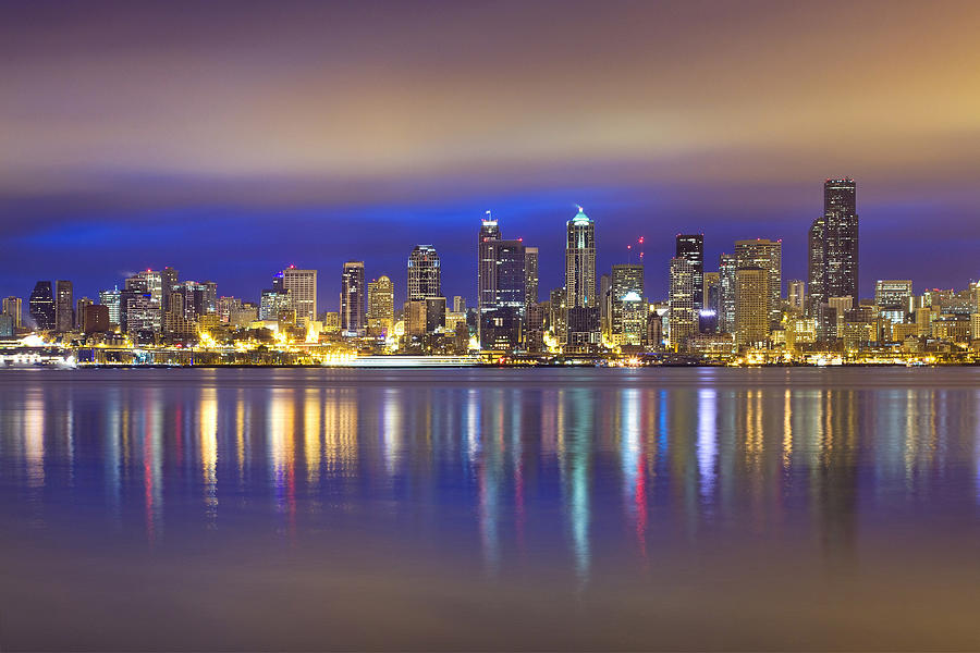 Seattle Skyline Digital Art by Pietro Canali