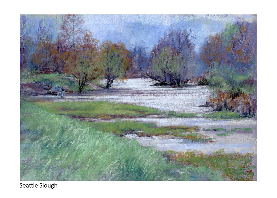 Seattle Slough Pastel by Betsy Derrick