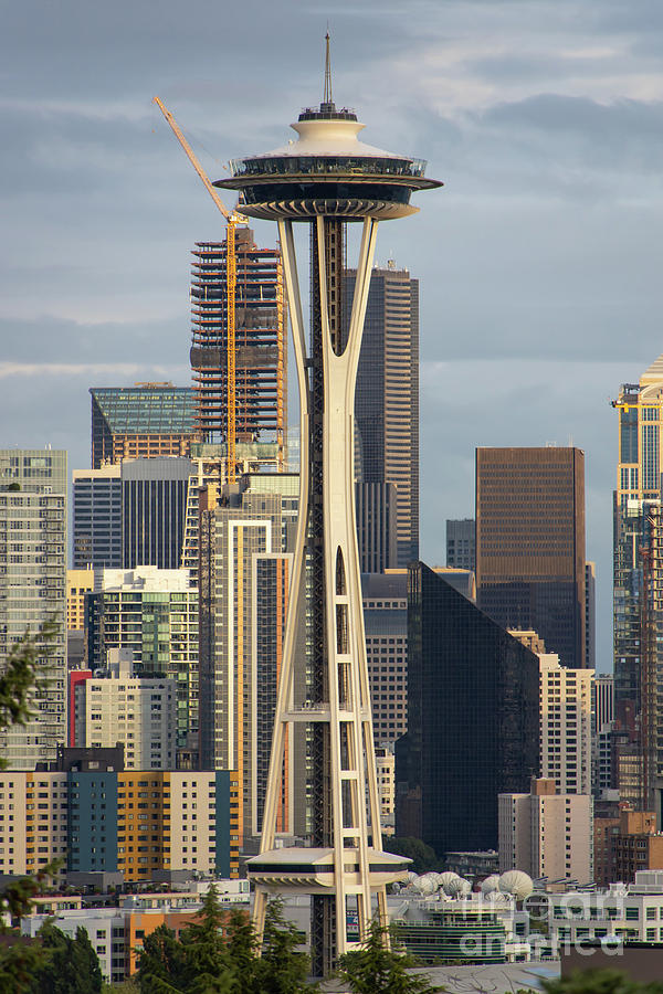 Seattle Space Needle and Cityscape Skyline R1632 Photograph by Wingsdomain Art and Photography