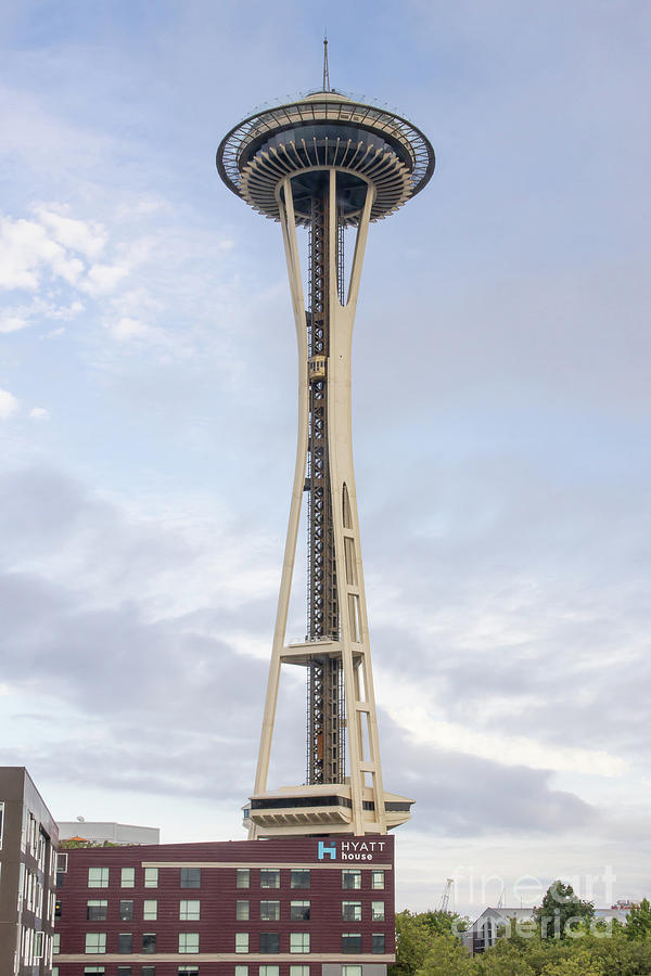 Seattle Space Needle at the Hyatt Hotel R783 Photograph by Wingsdomain Art and Photography