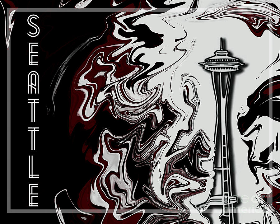 Seattle Space Needle Digital Art By Sara Del Rosario - Fine Art America