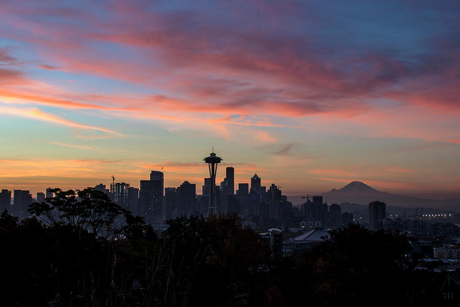 Seattle Sunrises From Kerry Parl Photograph by Matt McDonald