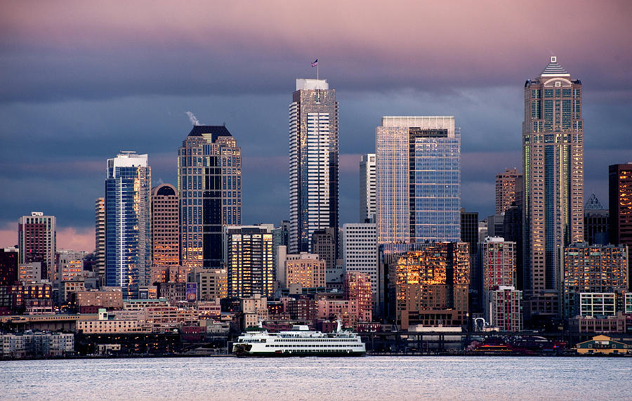 Seattle Sunset Photograph by Edmund Lowe Photography