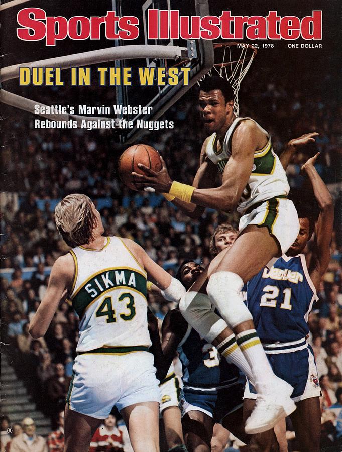 Seattle Supersonics Marvin Webster, 1978 Nba Western Sports Illustrated Cover Photograph by Sports Illustrated