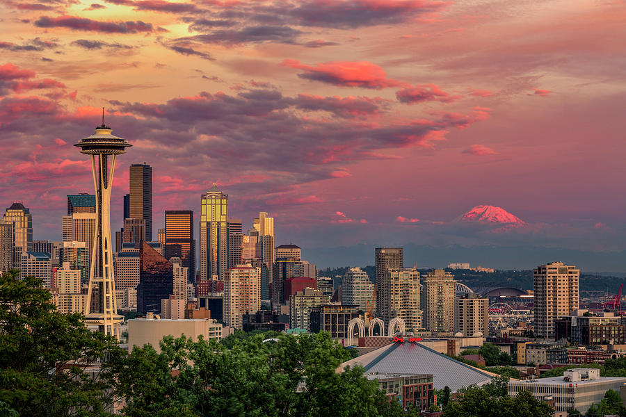 Seattle, Washington State Skyline Photograph by Adam Jones - Fine Art ...