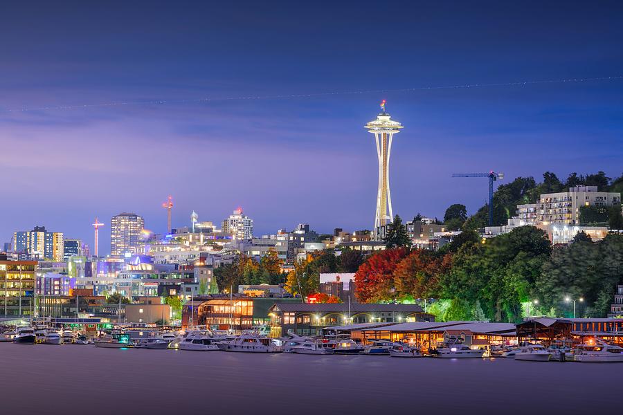 Seattle Photograph - Seattle, Washington, Usa Skyline by Sean Pavone