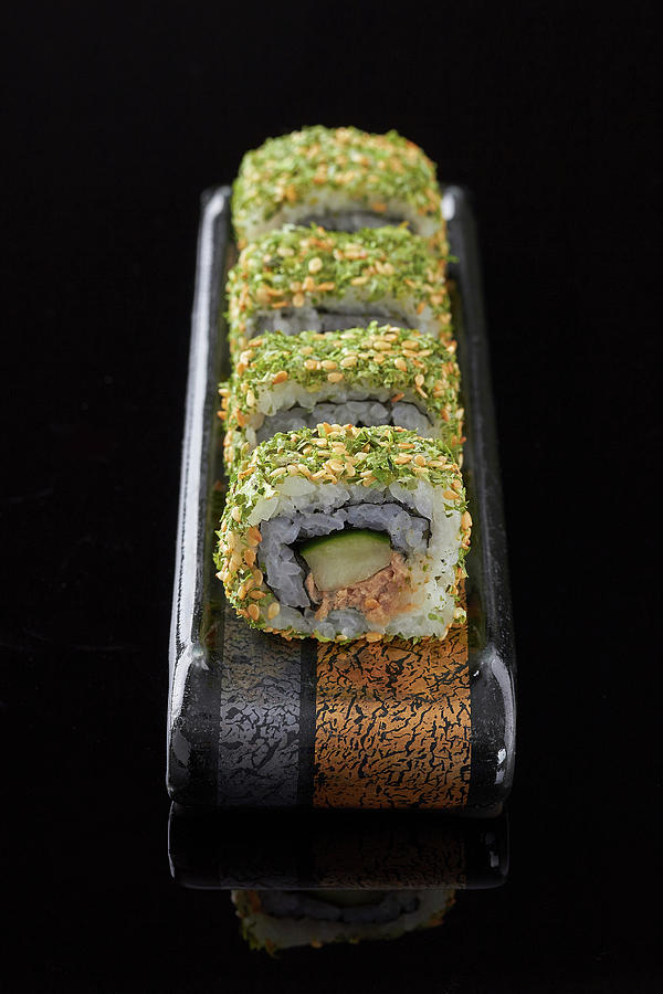 Seaweed Maki Roll With Sesame Seeds Photograph by Tan Yong Khin