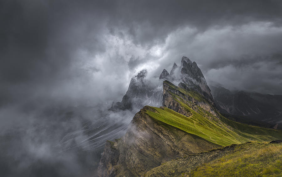 Landscape Photograph - Seceda by Larry Deng Landscape Photograph - Seceda by Larry Deng