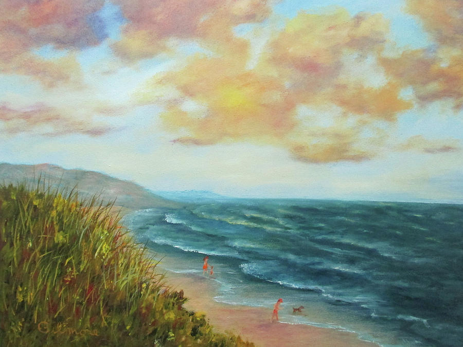 Secluded Beach Painting by Roseann Gilmore