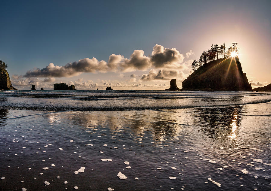 Second Beach Light and Current Photograph by Leland D Howard