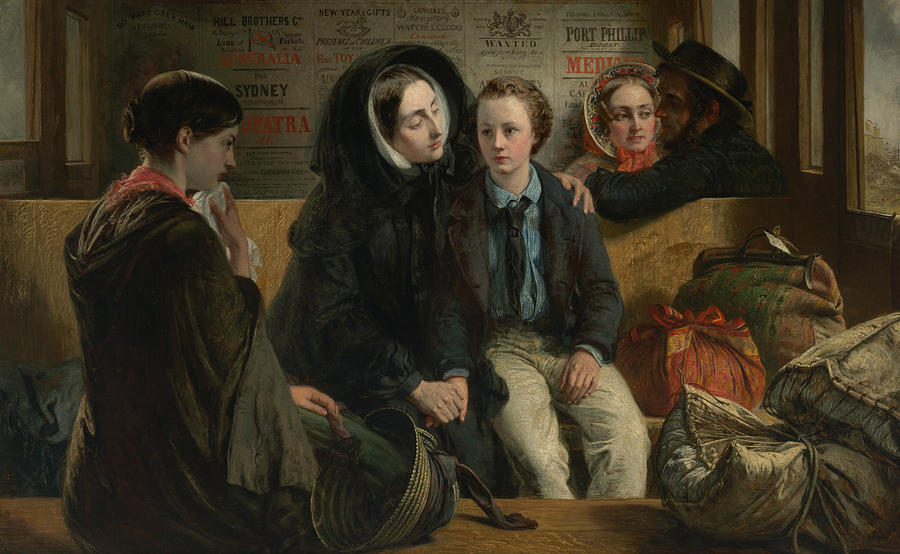 Second Class - The Parting - Thus Part We Rich in Sorrow Parting Poor Painting by Abraham Solomon
