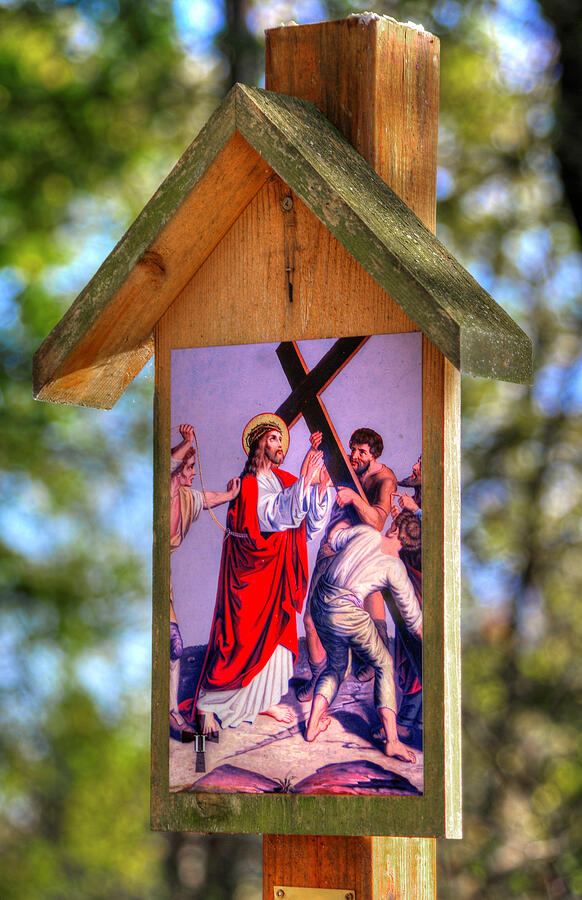 Second Station of the Cross - Jesus Takes Up His Cross - Matthew 27, Verses 27-31 Photograph by Michael Mazaika
