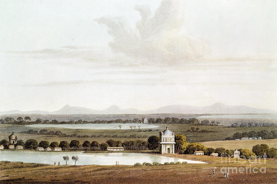 Second View Looking North From The Pagoda Near Conjeveram Painting by James Wathen