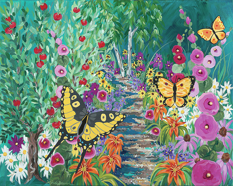 Secret Garden Painting by Linda Rauch
