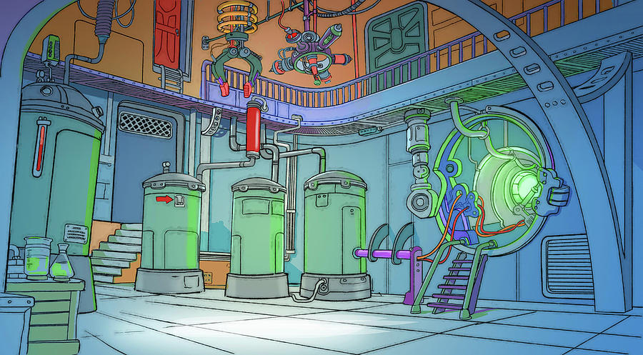 Geeky Painting - Secret Lab by Bigelow Illustrations